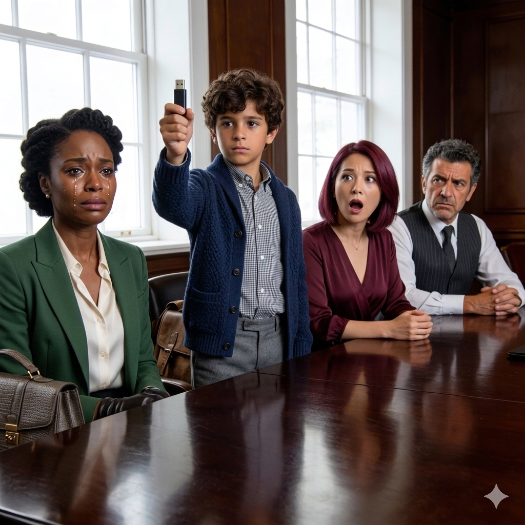 遺言書が読み上げられると、姉はニヤリと笑った。「何も残らないわよ」。叔父も私を嘲笑した。ところが、10歳の息子がUSBメモリを取り出した瞬間、すべてが一変した。