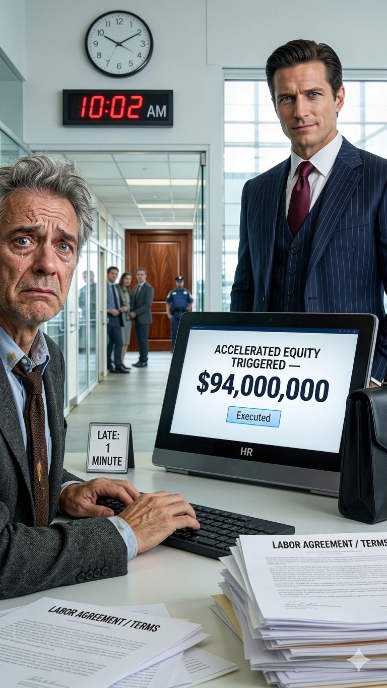 人事部は9時59分に出勤したという理由で、まるで勝ち誇ったようにペナルティを科した。10時2分には、私のコンプライアンス・ボットが9400万ドル相当の加速株式を発行する条項を発動させていた。彼らはルールを遵守していると信じていたが、私は合意事項を遵守していた…そして、その影響は着陸まで数分しか残されていなかった。