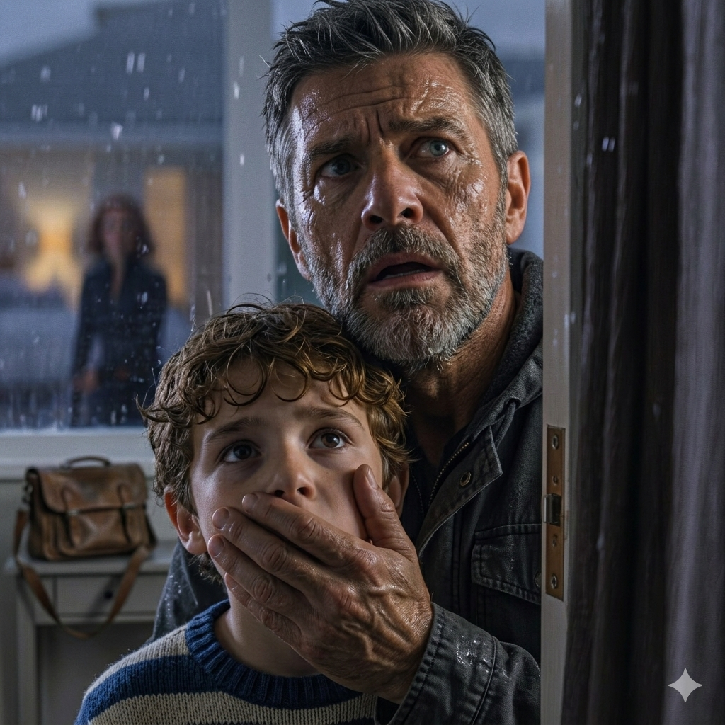 My CIA father called at 3 a.m. “Are you home?” “Yes, sleeping. What’s wrong?” “Lock every door. Turn off all lights. Take your son to the guest room. Now.” “You’re scaring me—” “Do it! Don’t let your wife know anything!” I grabbed my son and ran downstairs. Through the guest room window, I saw something horrifying…