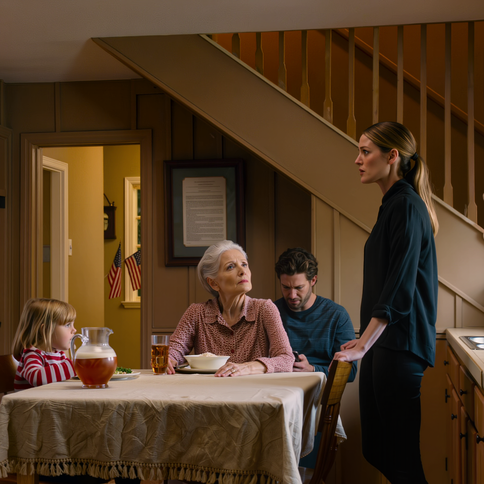 My daughter-in-law looked straight at me in the middle of dinner and said, “honestly, you’re almost useless in this house,” my son crushed his fork in his hand and still said nothing, and she kept bringing up paperwork in the voice of someone who had already planned her place inside this suburban San Jose house, except she miscalculated one thing: through all the cabinet organizing, wall measuring, and family-photo moving, she never once really read the framed document behind the staircase