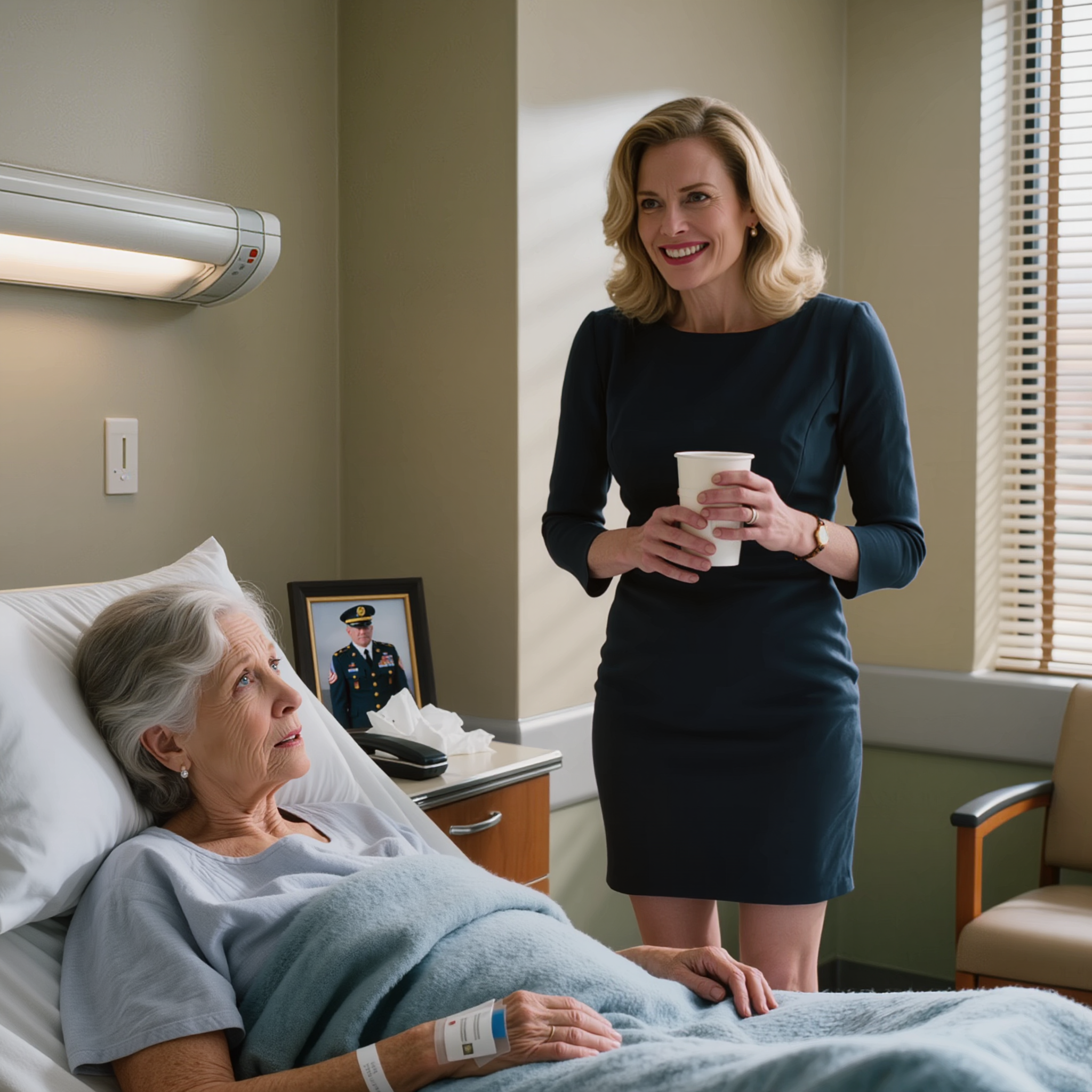 I had barely come out of surgery when my daughter-in-law stood by my hospital bed with a smile that was far too bright and repeated, “It’s almost over” — the words were so cold I knew this was no longer about my health, but the moment she believed I’d already been pushed out of the house, out of the assets, and out of my own son’s life; too bad she said it too early
